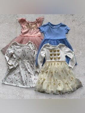 babygirl/toddler dress bundle (4pc)